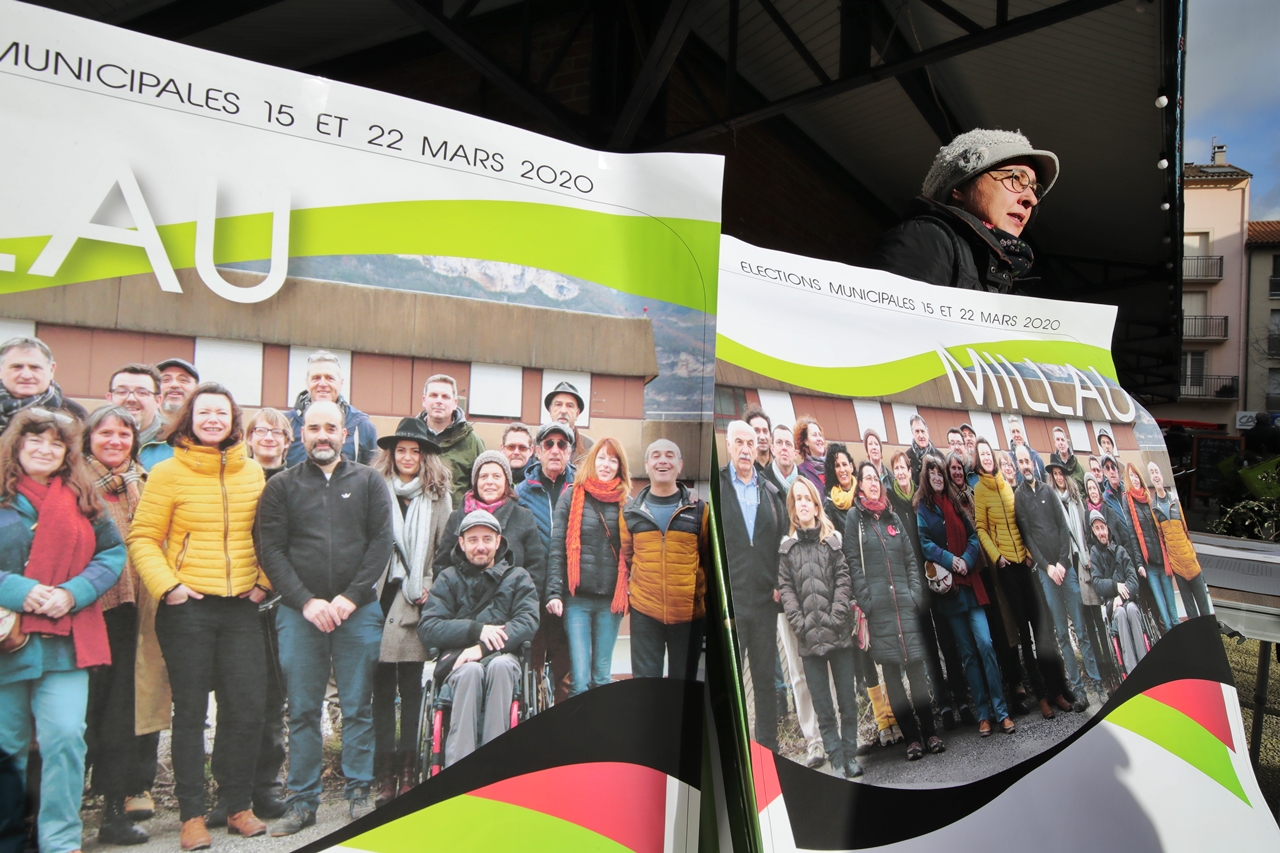 Millau 2020 Elections Municipales campagne électorale marché du 21 février